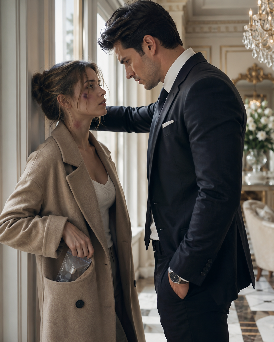 She Carried Evidence of Evil in Her Coat Pocket While Hiding Bruises—Until a Dangerous Billionaire Caught Her, Chose War Over Distance