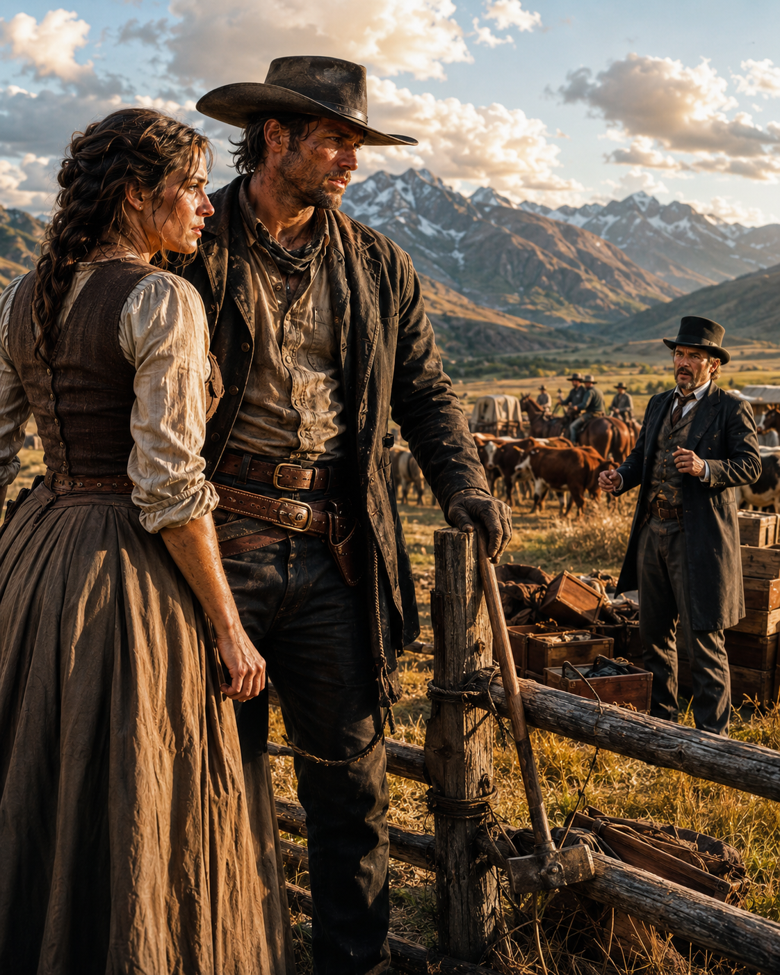 A Lonely Ranch Woman Hired a Drifter for Fence Work—Then He Exposed the Man Stealing the Valley