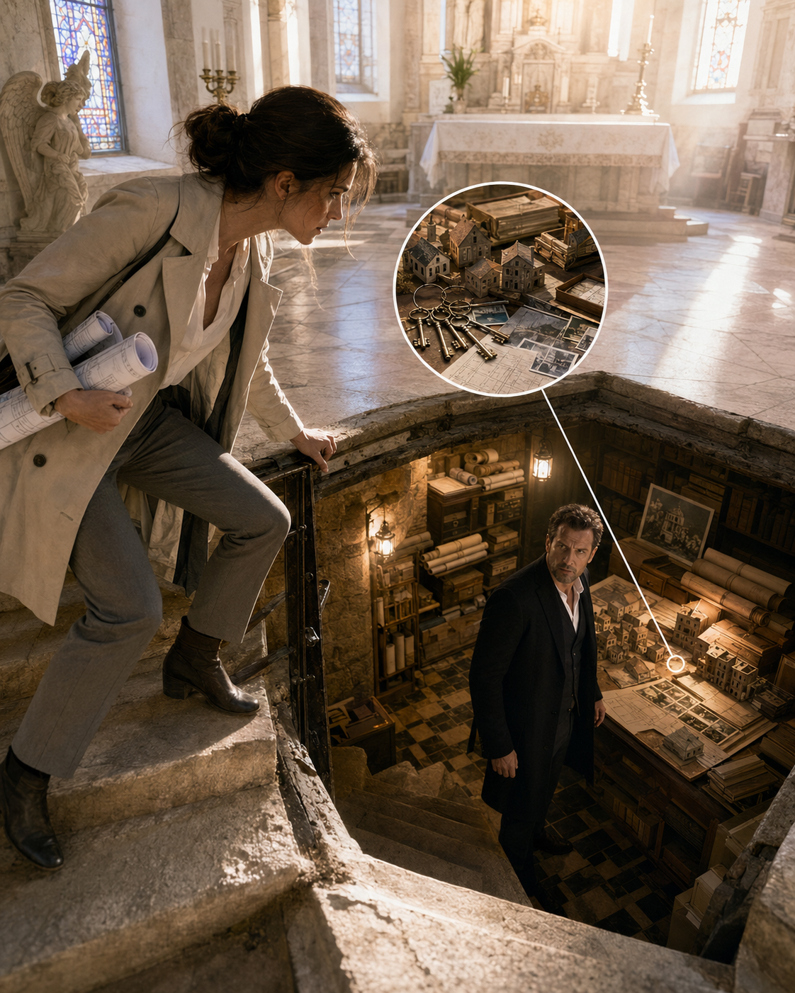 The Architect Found a Hidden Room Beneath the Chapel—Then Discovered Her Husband’s Empire Was Built on Stolen Homes