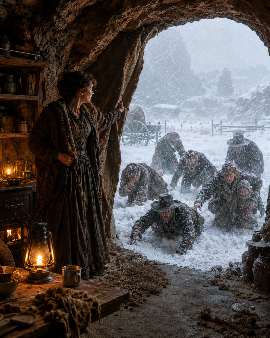 They Mocked the Widow Who Built Her Home Inside a Cave—Until the Blizzard Sent Her Condemners Crawling to Her Door