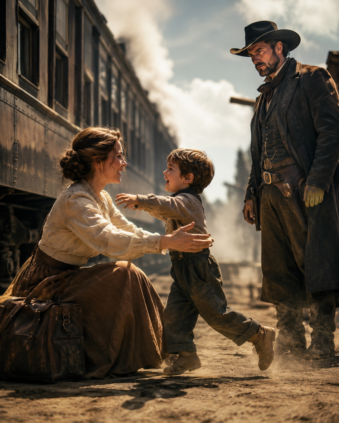 The Boy Called Her Mama the Moment She Stepped Off the Train—But His Father Wanted Her Gone