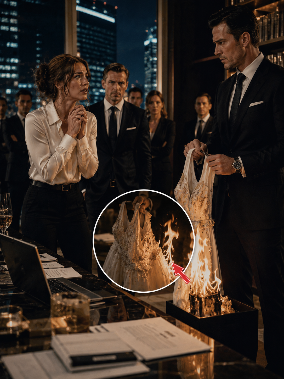 She Worked Seven Years to Build His Empire — Then He Burned Her Dress So She Couldn’t Watch Him Claim It