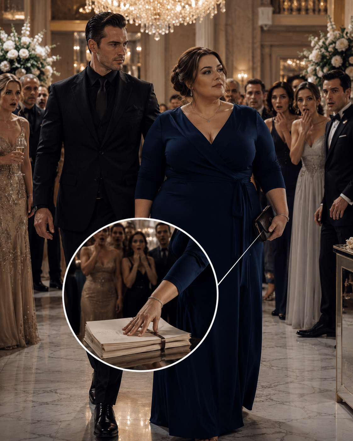 The Crime Boss Brought His Plus-Size Accountant to the Wedding—Then She Silenced Every Socialite There