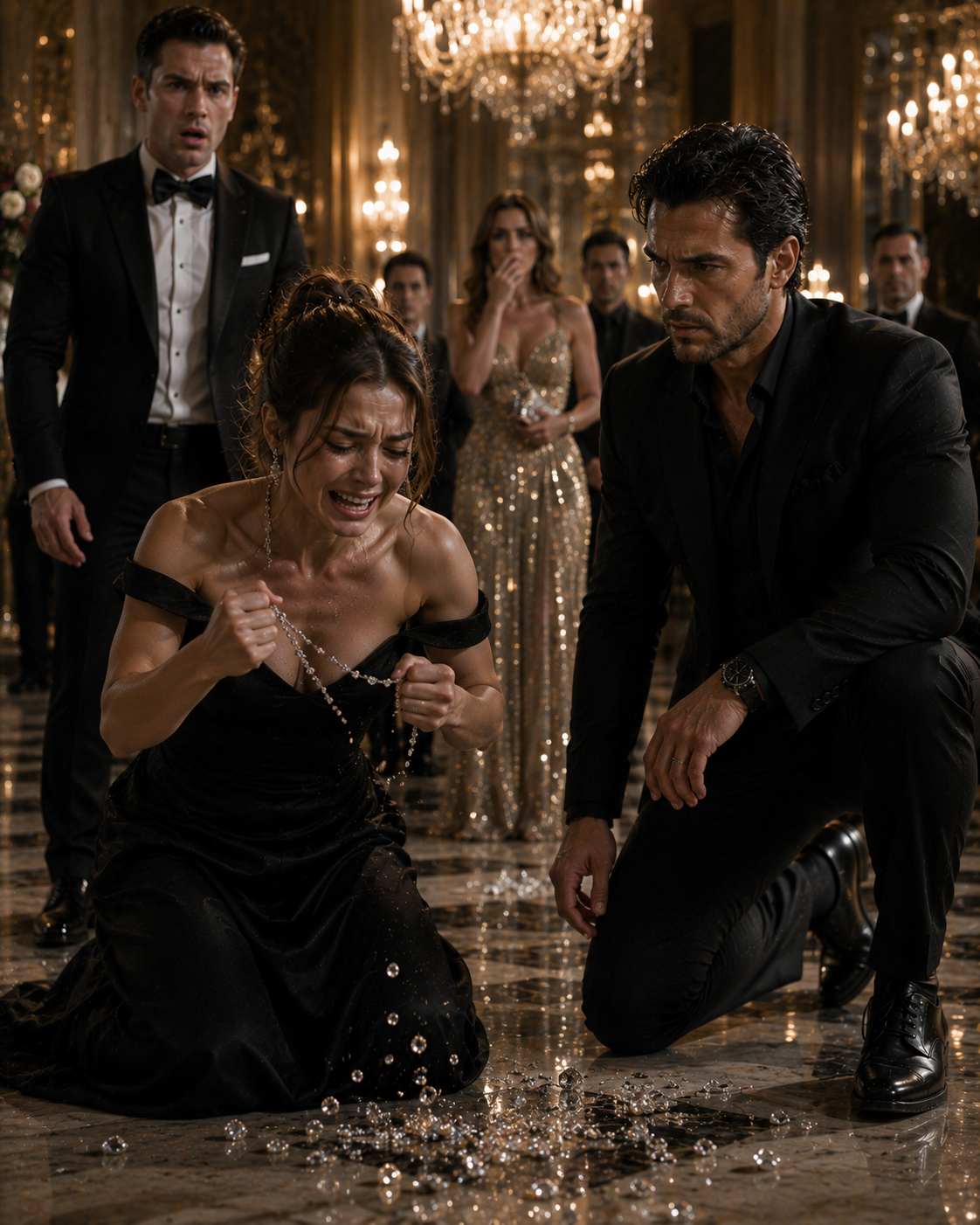 She Shattered the Necklace at Her Husband’s Anniversary Gala — Then a Powerful Stranger Helped Her Destroy the Empire That Had Made Her His Placeholder
