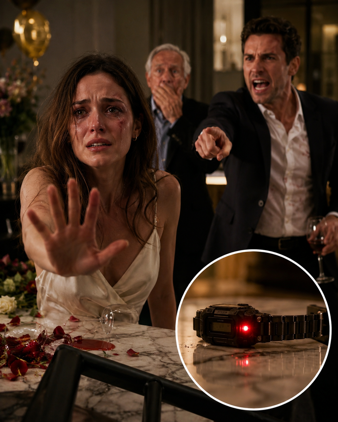 My Husband Bragged About Hitting Me in Front of My Father on My Birthday — He Didn’t Notice the Red Light Blinking on the Watch My Father Had Just Set Down on the Counter