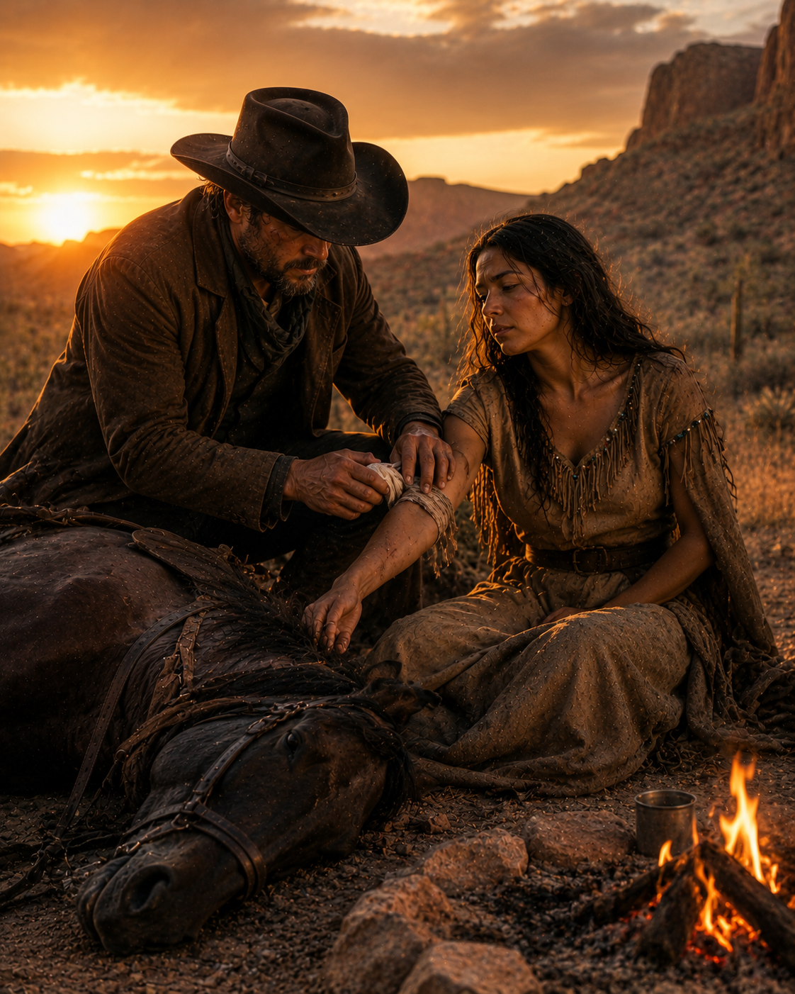 He Sacrificed His Last Beloved Horse to Save the Wounded Apache Woman — Then Fell in Love With the One the Desert Had Tried to Kill