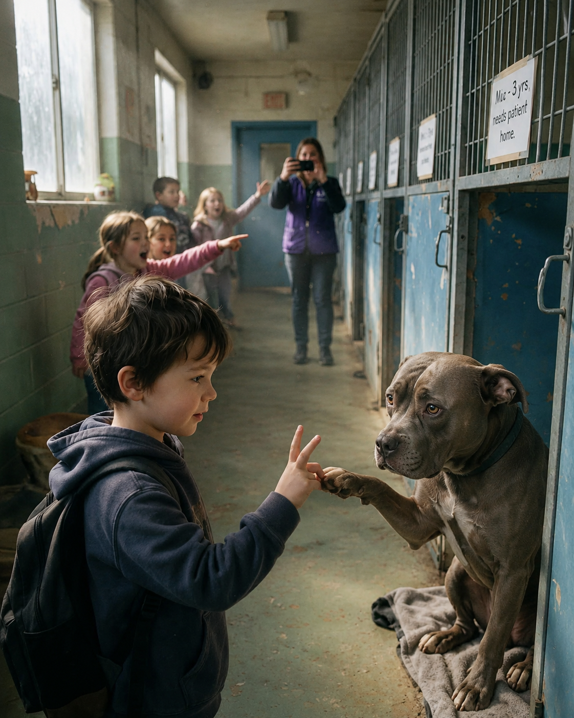 Every Dog at the Shelter Ignored the Deaf Boy’s Signs—Until He Reached the Very Last Kennel