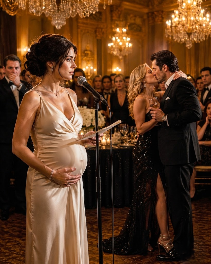 My Mafia Billionaire Husband Kissed His Mistress Under the Chandeliers While I Was Seven Months Pregnant — So I Walked to the Microphone and Reminded Him Who Built His Empire