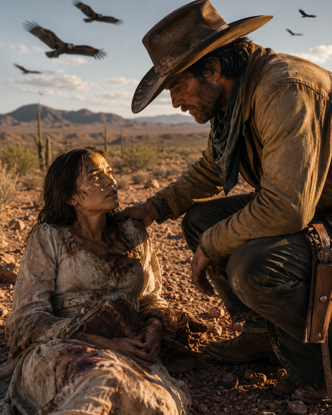 She Was Left to Die in the Arizona Desert With Buzzards Already Circling — The Quiet Cowboy Who Found Her Had No Idea She Was Carrying Proof That Could Destroy a Man in Boston