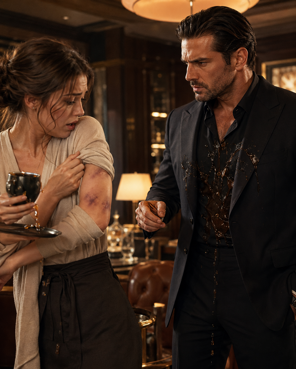 She Spilled Coffee on the Crime Boss, Then He Saw the Bruises Her Husband Hid