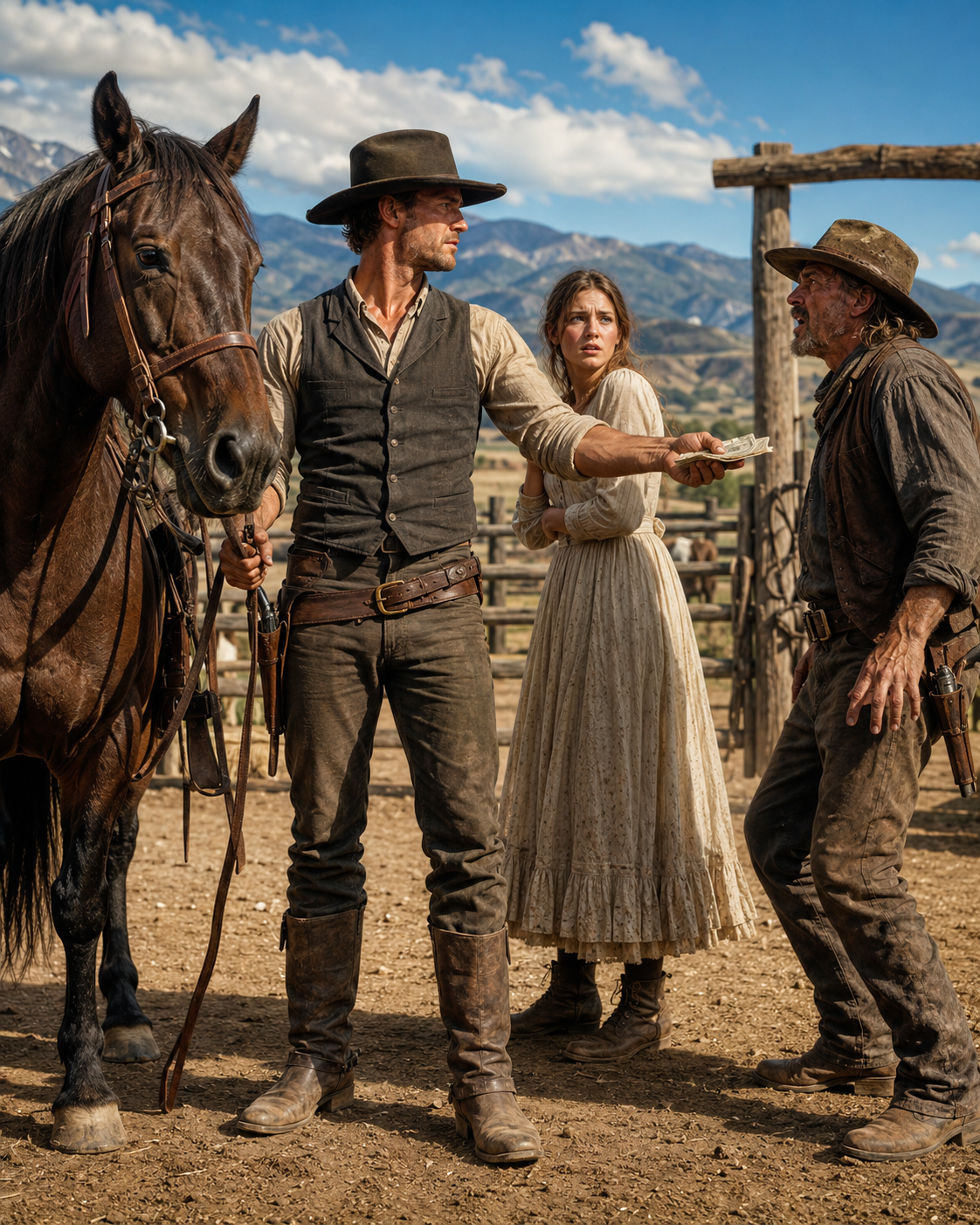 Her Father Tried to Sell Her for a Horse — Until the Quiet Rancher Changed the Terms