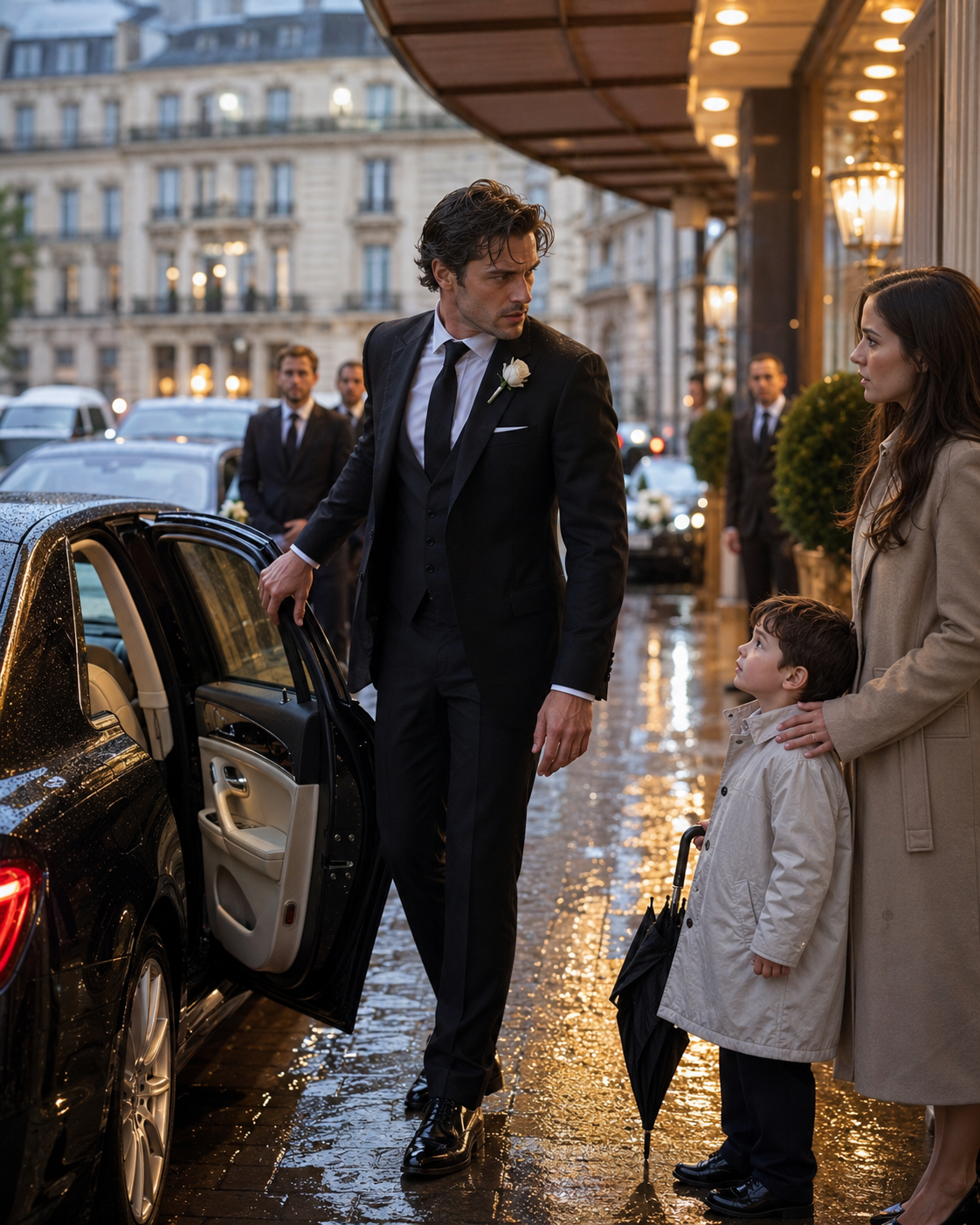 The Mafia Heir Left His Wedding Convoy — When a Toddler in the Rain Had His Eyes