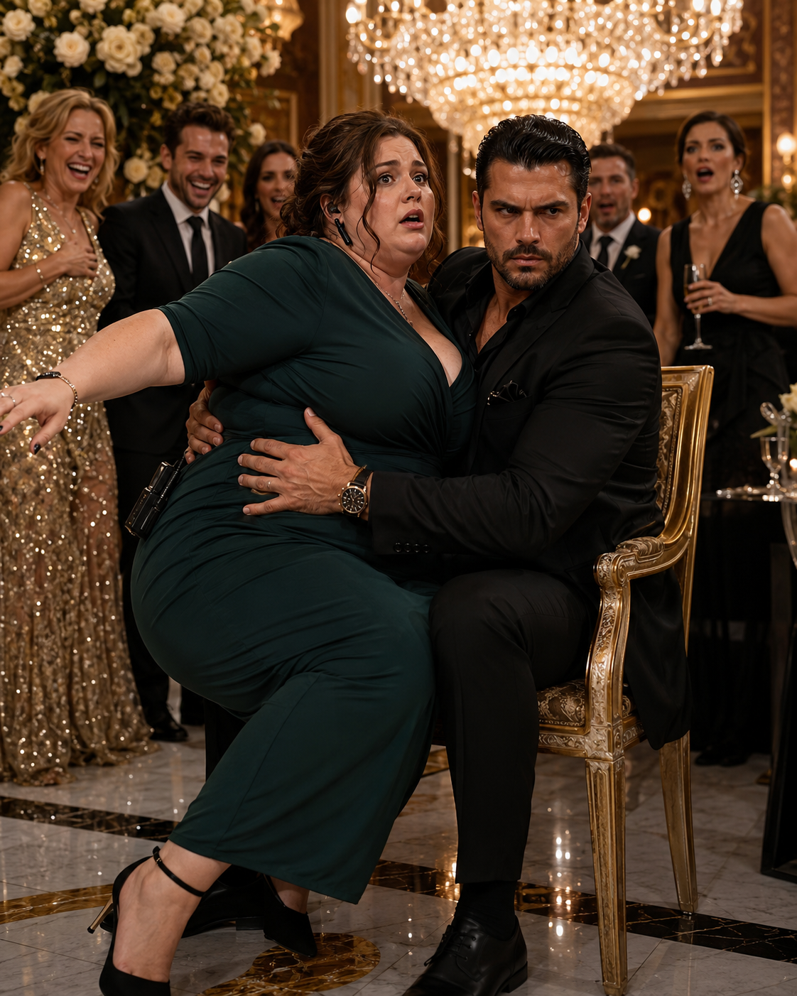 They Laughed When the Plus-Size Event Planner Fell — Until the Mafia Boss Pulled Her Onto His Lap