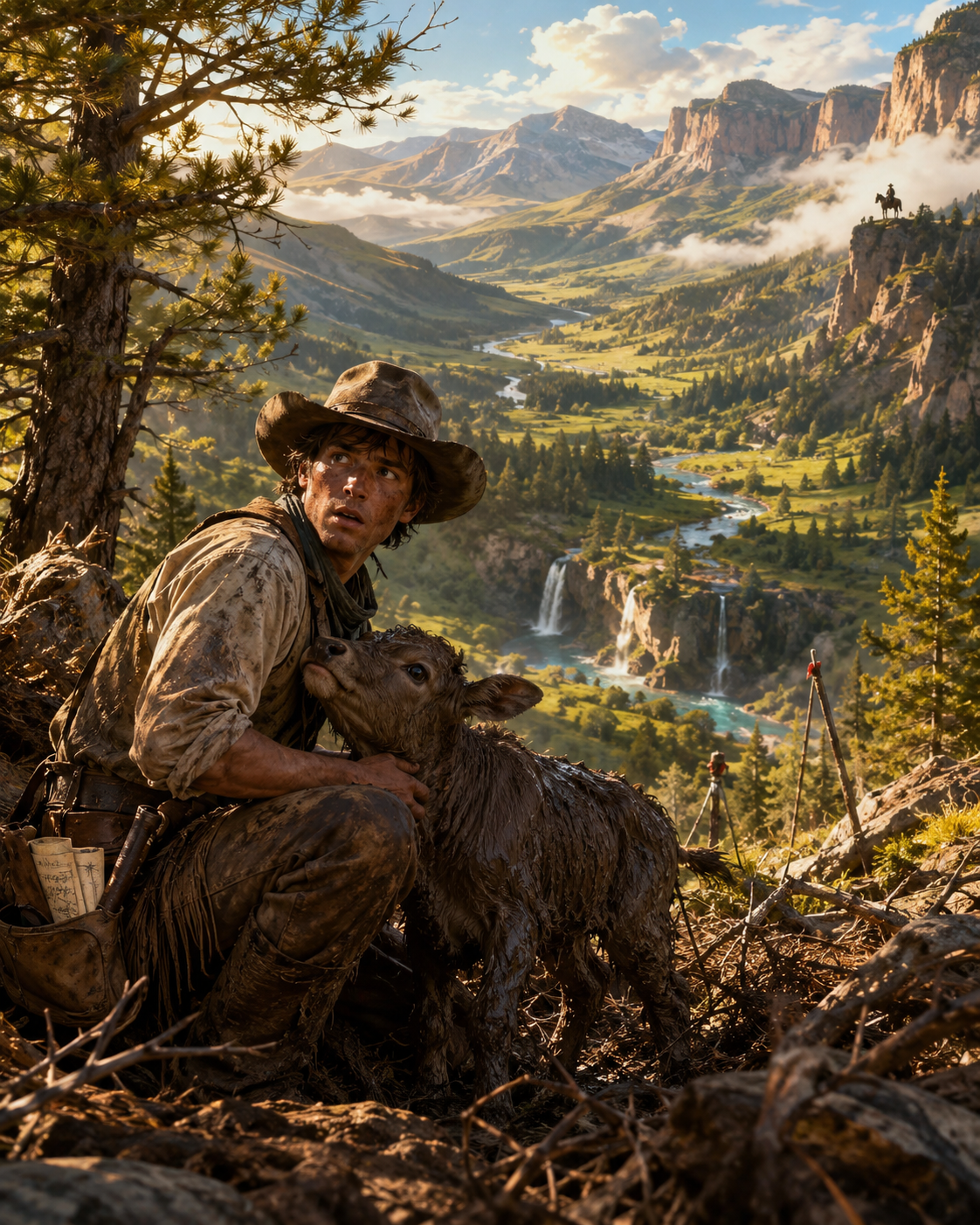 A Broke Cowboy Saved a Trapped Calf — Then Found the Secret Valley a Water Baron Wanted