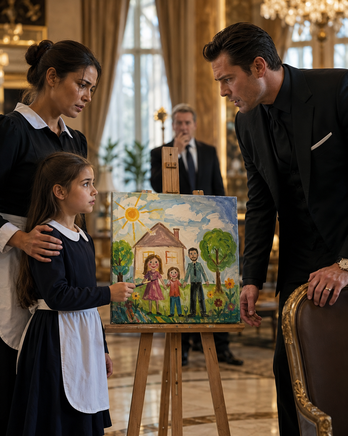 The Billionaire Accused the Widow Maid — Until Her Daughter Painted What His Money Couldn’t See