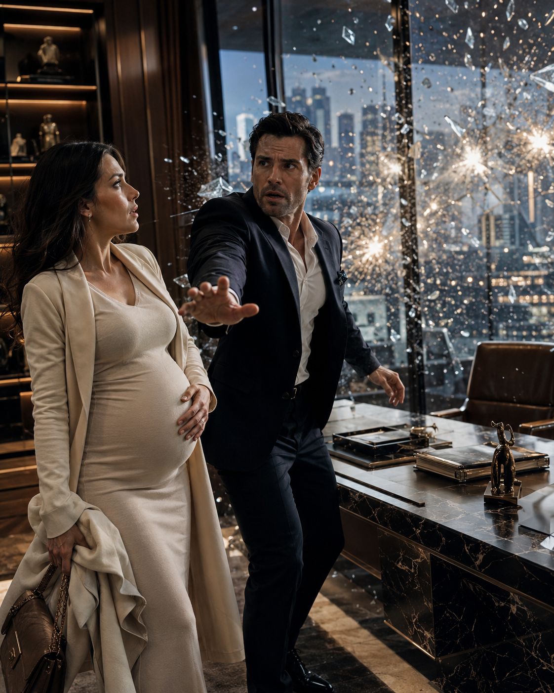 The Mafia Boss’s Pregnant Wife Returned to Leave Him — Then Gunfire Shattered His Office