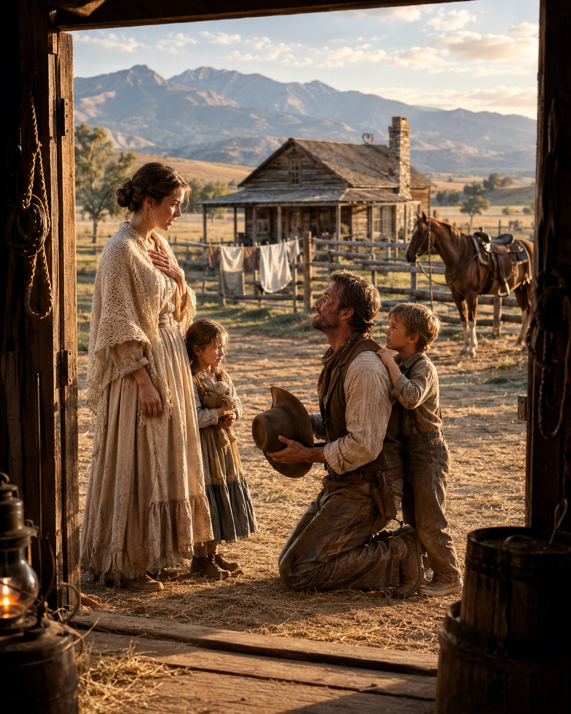 A Grieving Father Fell to His Knees Before the Widow Everyone Had Rejected — Her Answer Changed Three Lives Forever