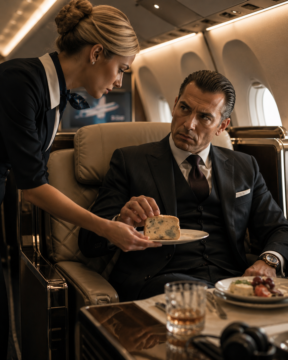 The Flight Attendant Served Him Moldy Bread in First Class — She Didn’t Know He Built the Airline’s Oversight System