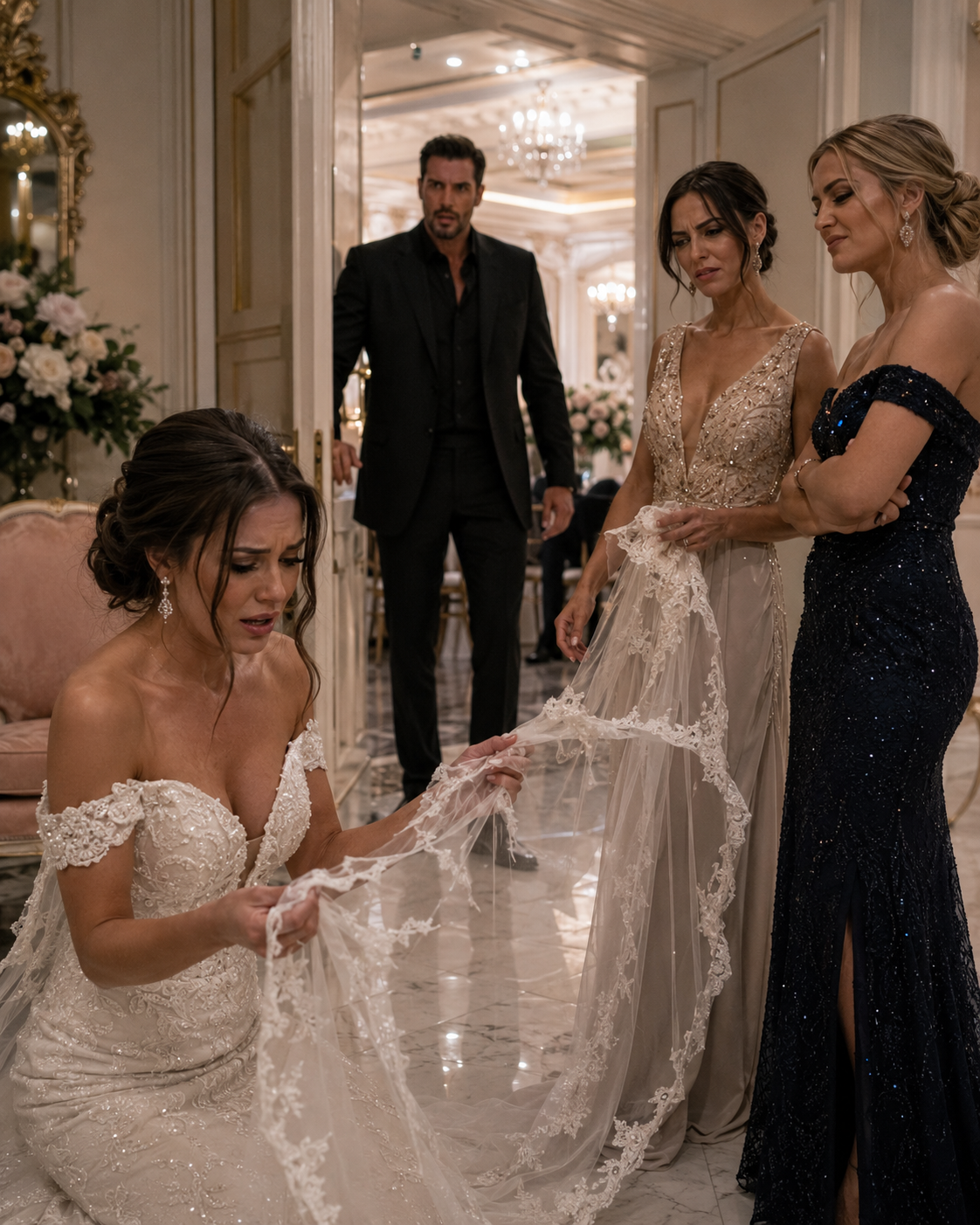 They Destroyed Her Wedding Veil to Humiliate Her — Then the Mafia Boss Walked In and Froze