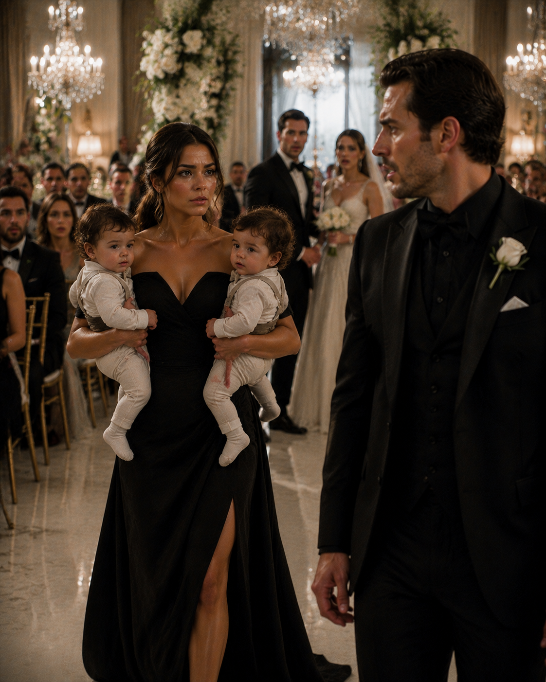 She Walked Into His Best Friend’s Wedding Carrying His Twin Children — Then the Billionaire Realized What He Had Lost