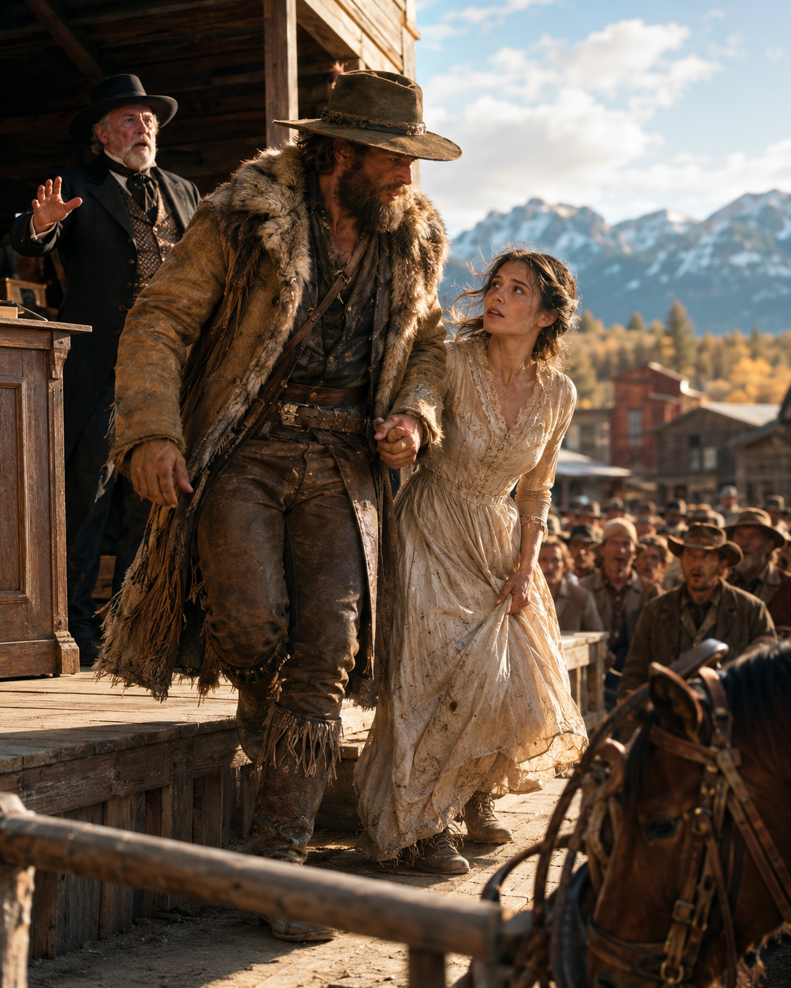 The Auctioneer Sold Her for Fifty Dollars — Then a Mountain Man Showed Her She Was Never Property