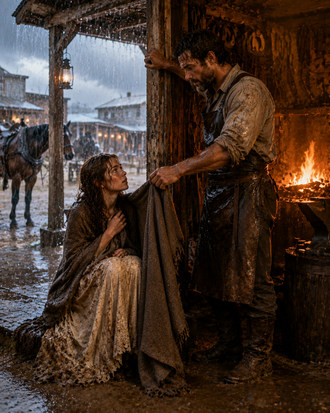 She Was Refused a Room During a Storm — Then the Broken Blacksmith Who Saved Her Changed Everything