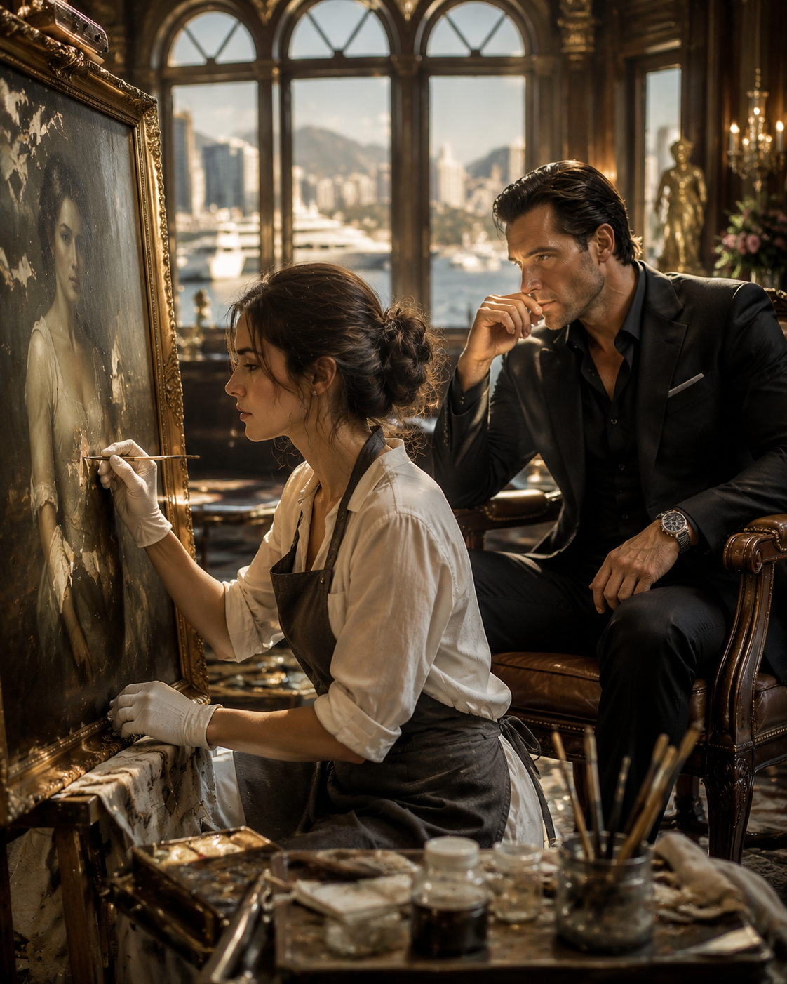 She Restored His Sister’s Painting — Then the Most Dangerous Man in Atlantic City Let Her See His Heart