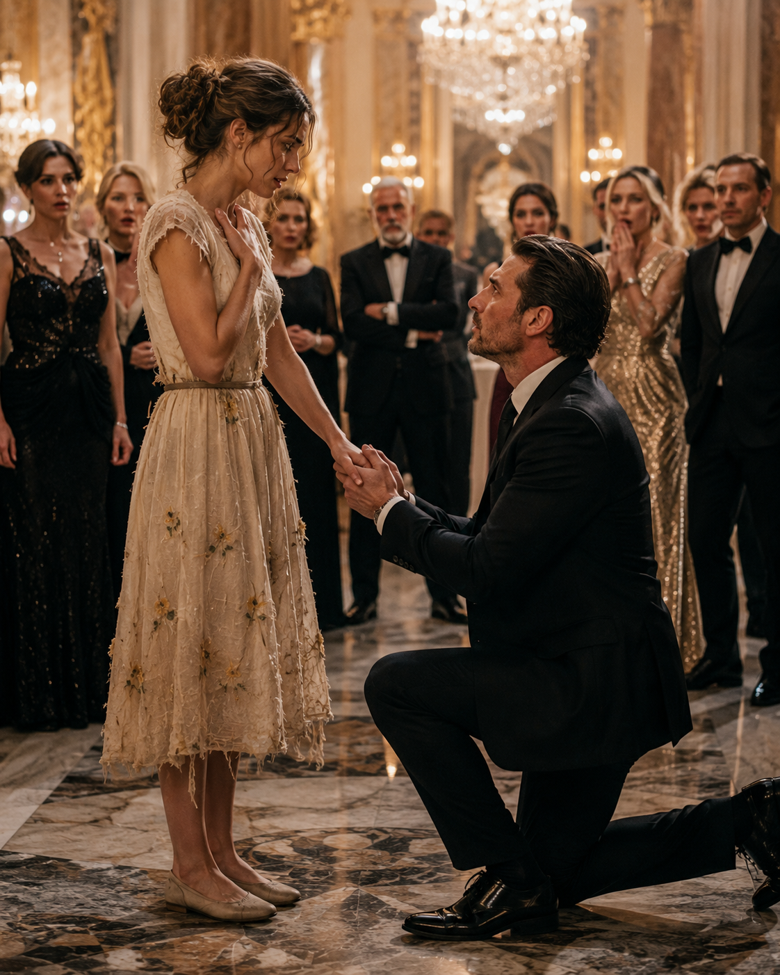 They Called Her Handmade Dress Cheap — Until the Man Whose Life She Saved Knelt Before Her