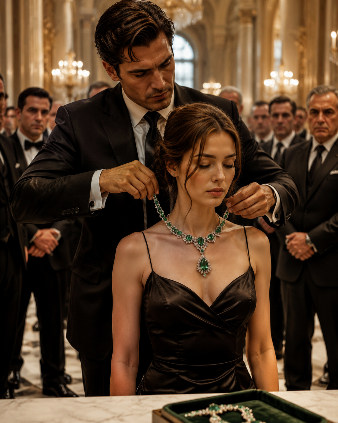 She Was Only His Assistant — Until the Mafia Boss Put His Mother’s Emeralds Around Her Neck Before Twelve Families