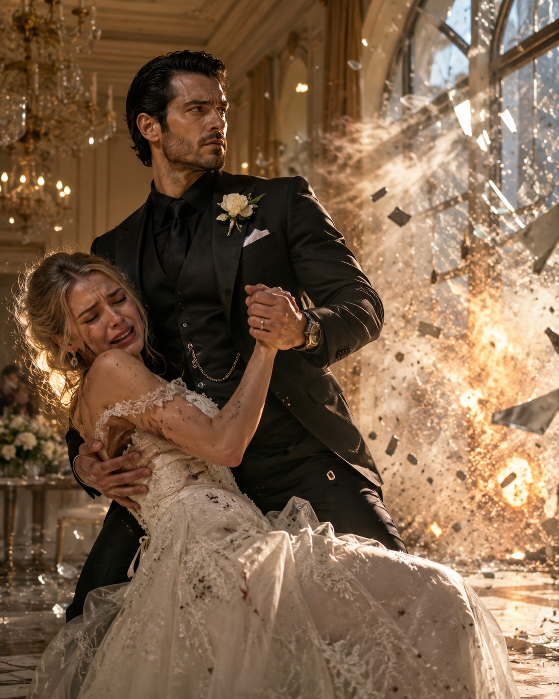 The Mafia Boss Asked the Humiliated Bride for the First Dance—Seconds Later, the Ballroom Windows Exploded