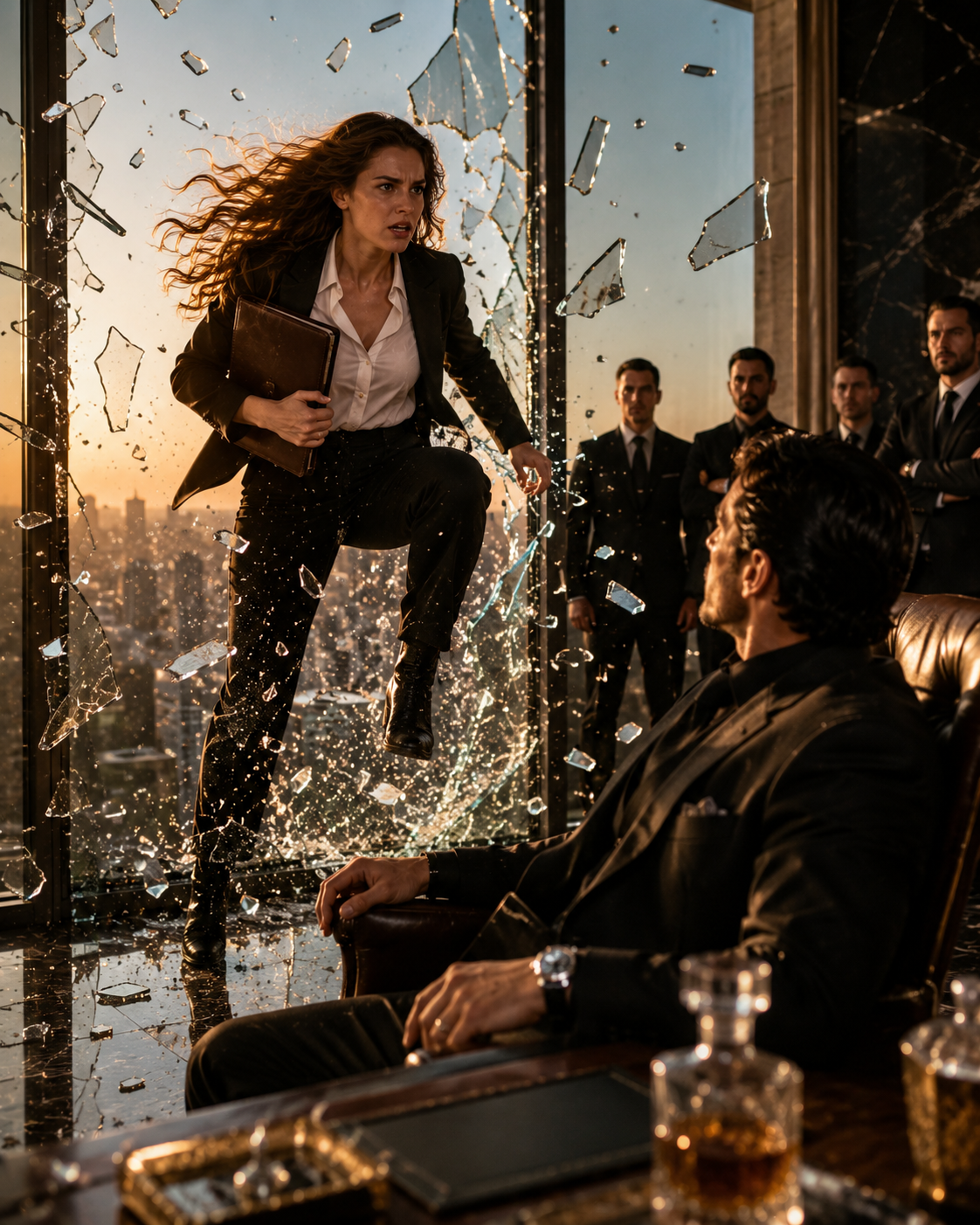 She Crashed Through the Mafia Boss’s Window Carrying a Ledger—Moments Later, He Declared War