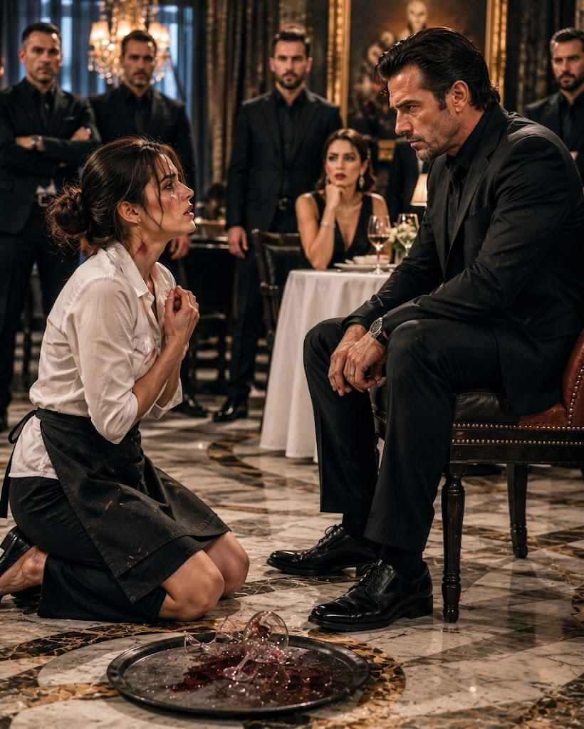 The Waitress Everyone Ignored Begged to Stand — Then the City’s Most Feared Man Saw Her Pain