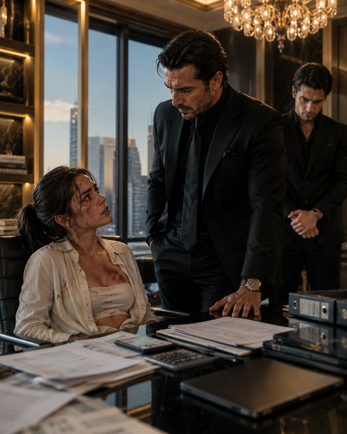 The Crime Boss Found His Accountant Working With Broken Ribs — Then Learned Her Own Brother Had Sold Her