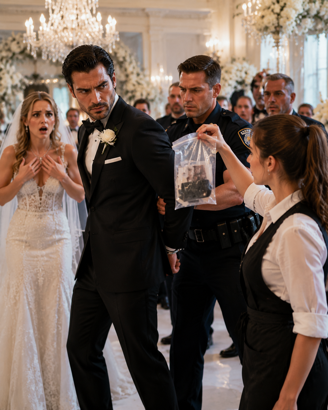 The Mafia Groom Was Arrested at the Altar — Then a Waitress Revealed the Betrayal Hidden Behind His Wedding