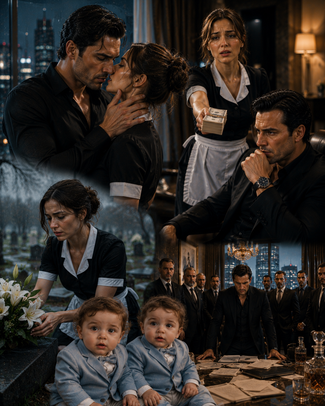 The Hotel Maid Spent One Desperate Night With Chicago’s Most Feared Man to Bury Her Mother — Then the Twins He Denied Unraveled Every Secret Behind His Empire.