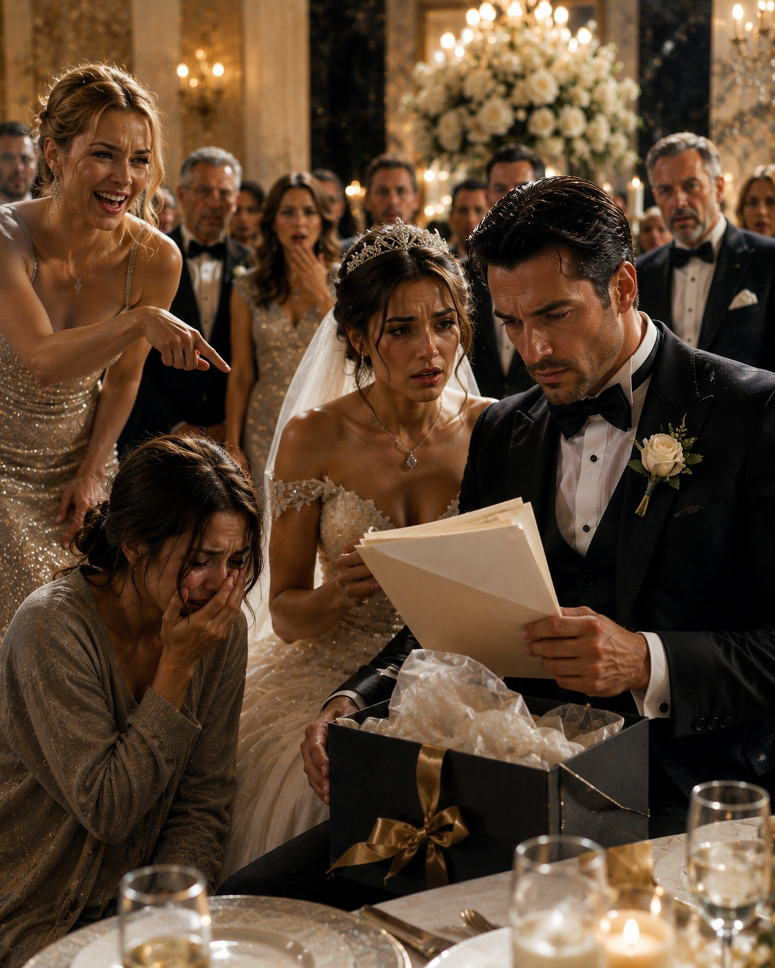 The Bride Mocked Her Poor Sister at the Wedding — Until the Mafia Groom Opened Her Gift and Learned Who Really Built His Wife’s Empire.