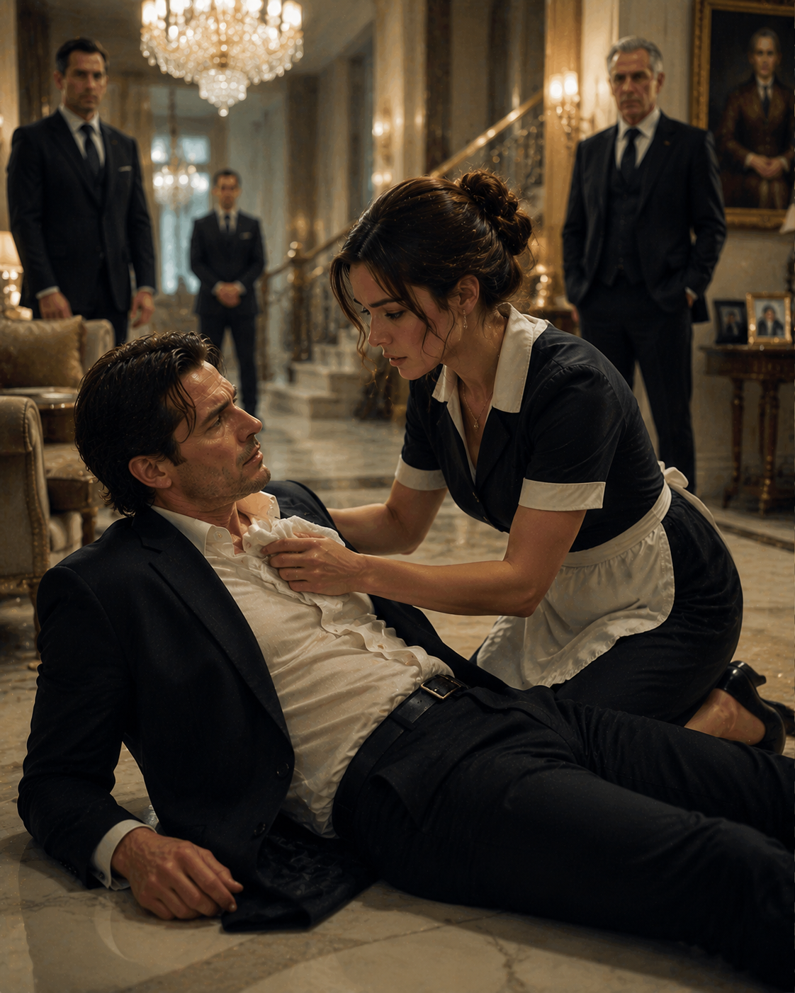 The Mafia Boss Collapsed in a Mansion and a Poor Housekeeper Saved His Life—Then He Realized She Was the Only Witness Who Could Destroy His Empire.