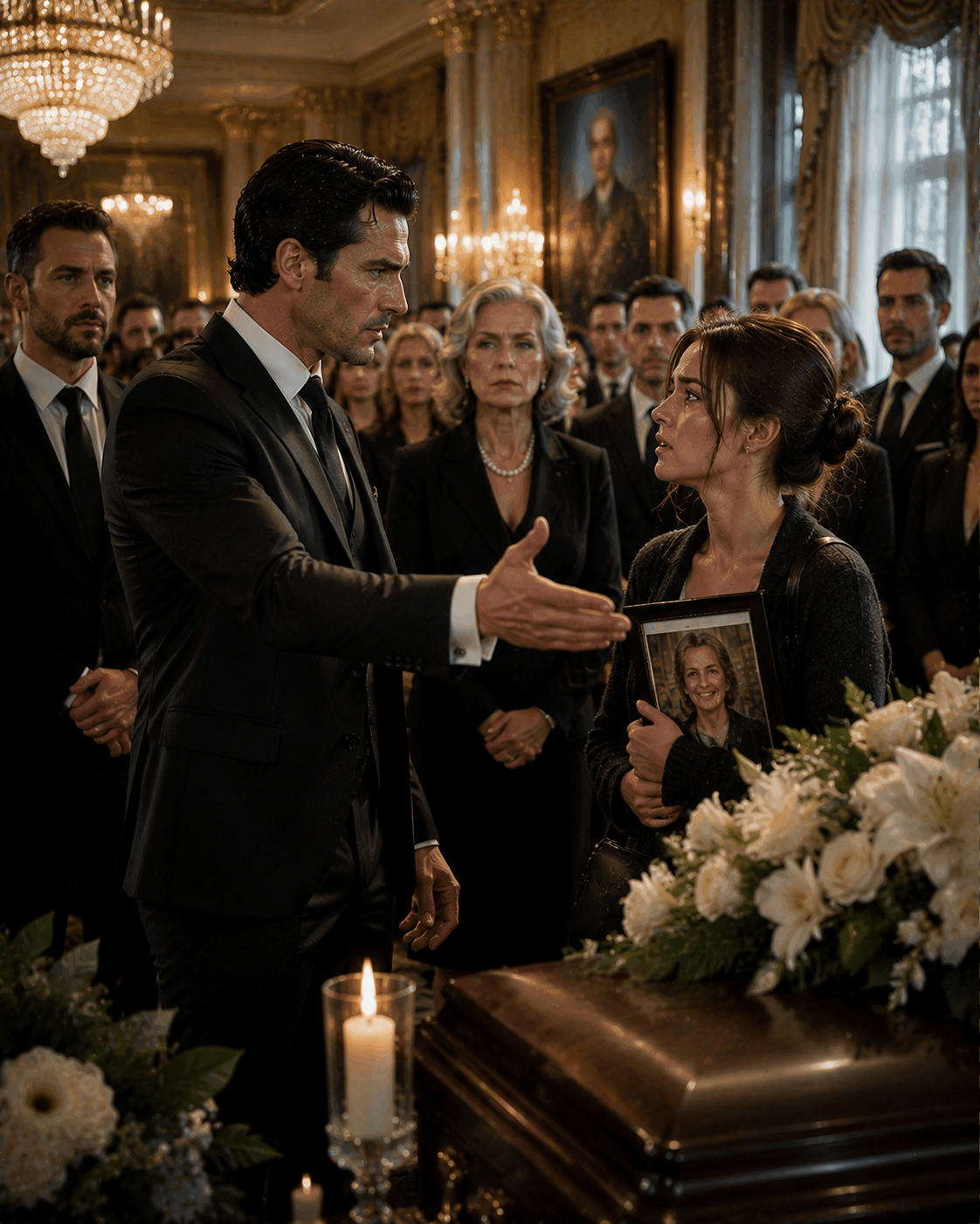 A Billionaire Ordered a Stranger Removed From His Mother’s Funeral — Then Her Dead Mother’s Voice Played and Exposed the Betrayal Inside His Family.