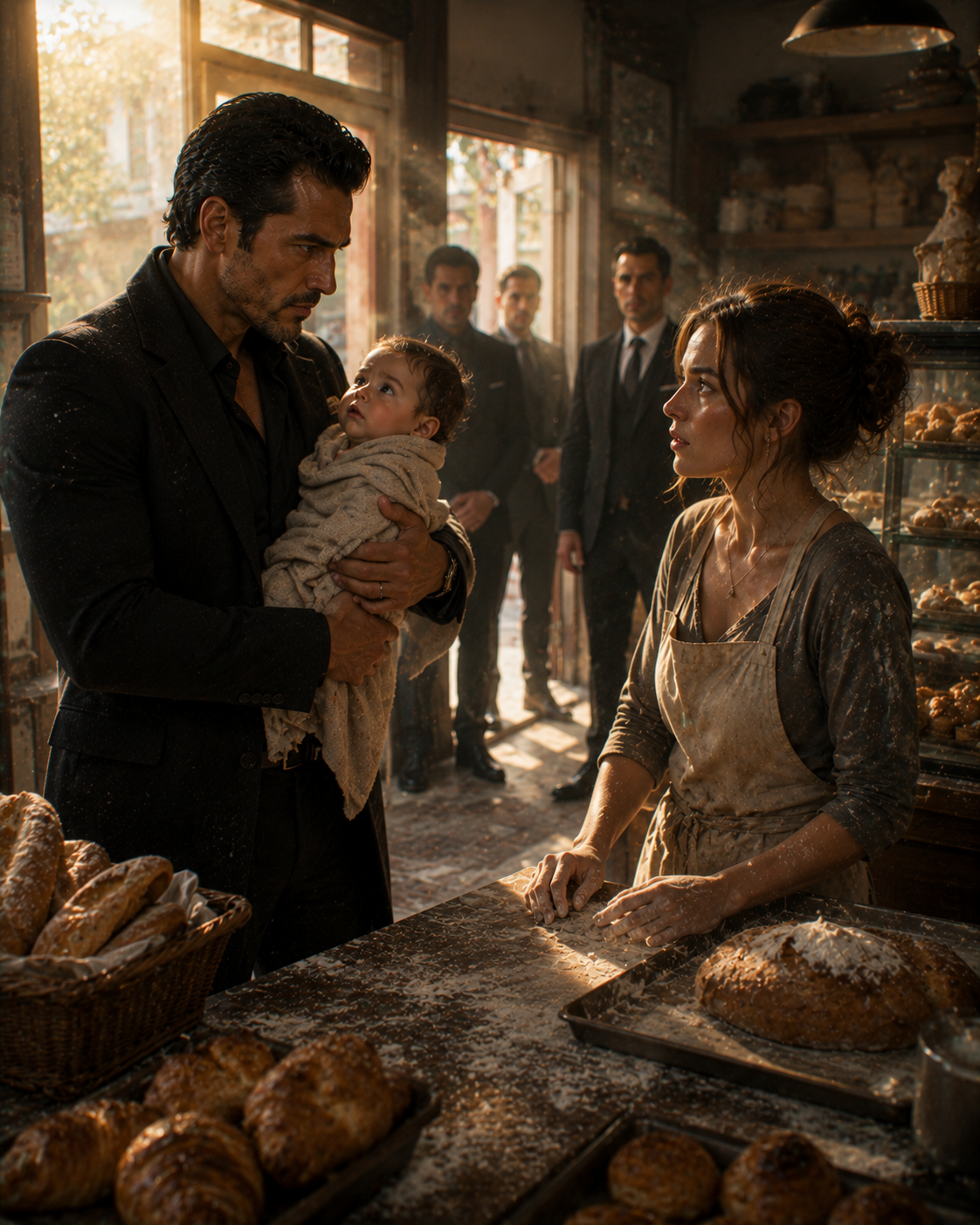 A Mafia Boss Walked Into A Dying Bakery With A Starving Baby — Then The Poor Baker He Hired Became The Only Person Who Could Save His Family.