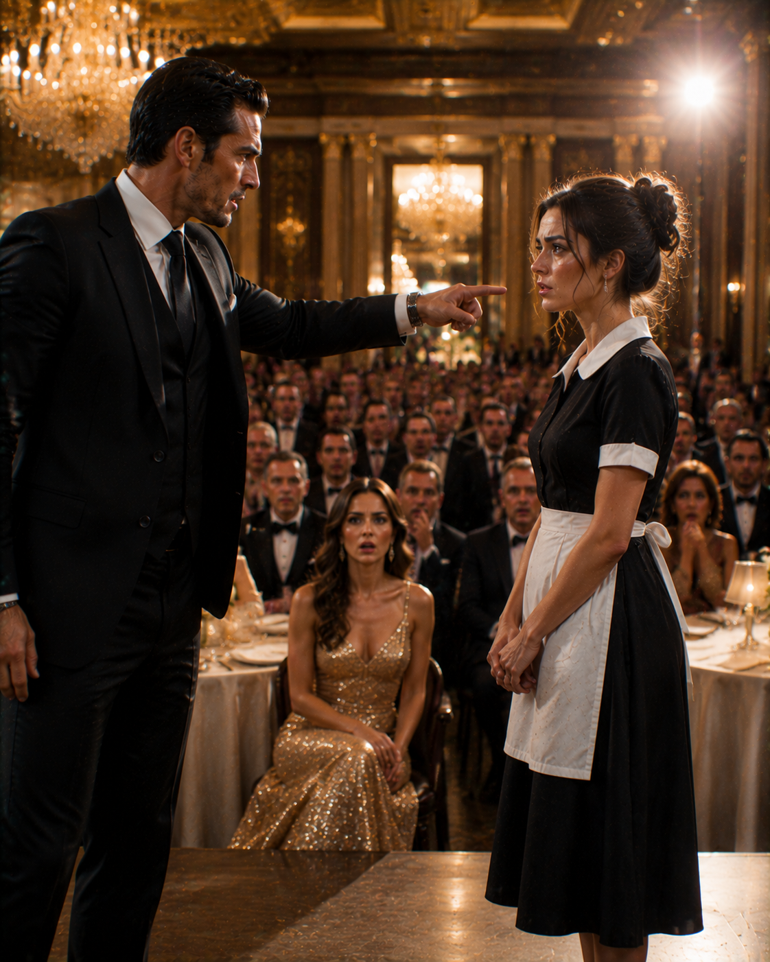 A Hotel Mogul Forced His Maid Onto The Stage To Mock Her — Then The Woman Everyone Ignored Revealed The Bloodline That Could Destroy His Dynasty.