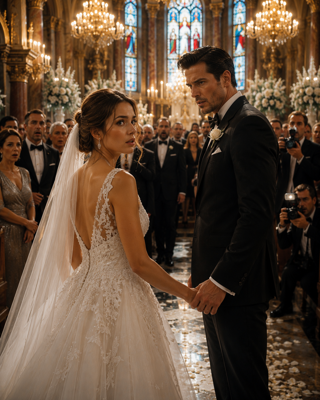 She Walked Down the Aisle in a Wedding Dress Paid for by a Stranger — Then the Billionaire Learned She Was Not the Bride He Expected, and the Marriage Was Legally Binding.