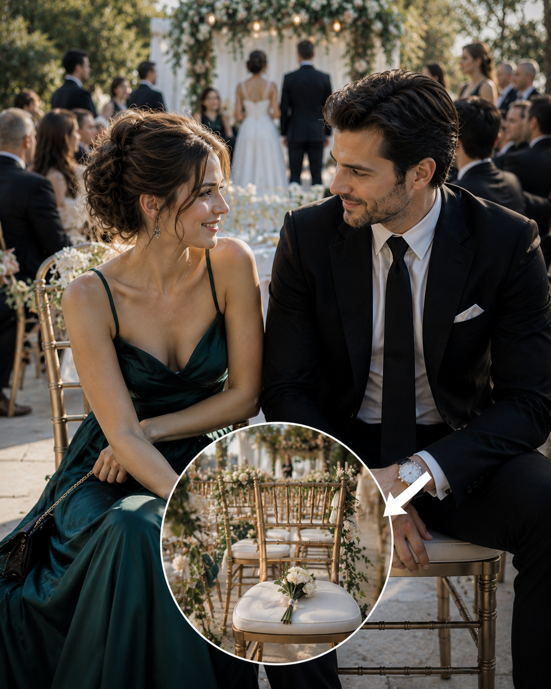 A Stranger Asked for the Empty Seat at My Ex’s Wedding — I Lied and Said I’d Saved It for Her, Then Our Fake Story Turned Into a Real Connection in Front of Everyone.