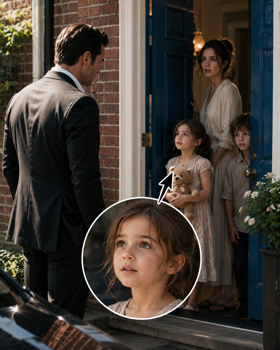 The Mafia Boss Followed a Child Home — Then Found the Family He Lost Waiting Behind a Blue Door.