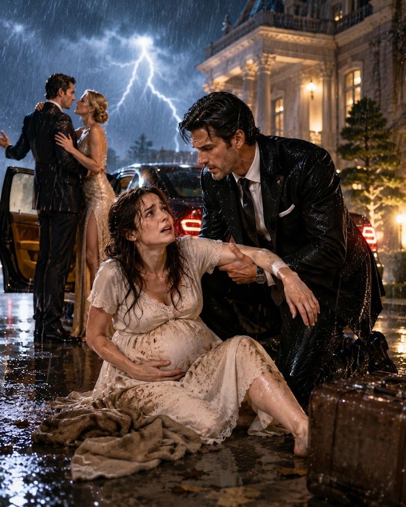 Her Husband Left His Pregnant Wife in a Storm for His Mistress — Then a Stranger Billionaire Saved Her and Exposed the Secret That Could Destroy Them All